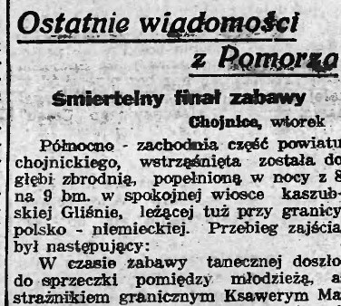 Początek artykułu ze Słowa Pomorskiego