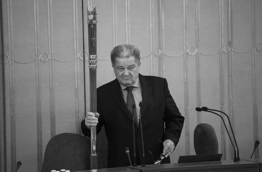 Ryszard Bender podczas obrad Senatu, rok 2007.