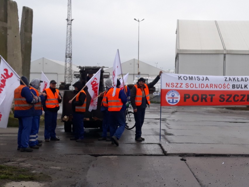 Poniedziałkowy protest w Bulk-Cargo.