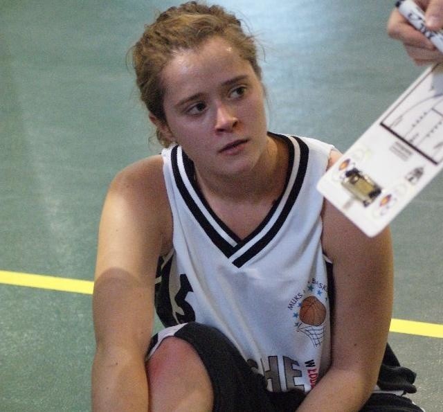 Liderka zespołu MUKS Unia Basket Ostrołęka Justyna Kwiatkowska.