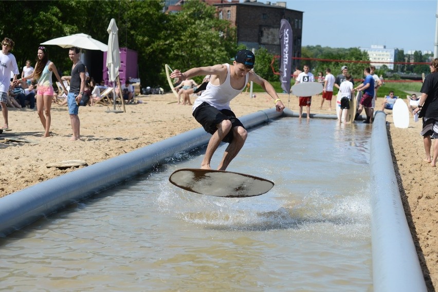 Plaża miejska nad rzeką