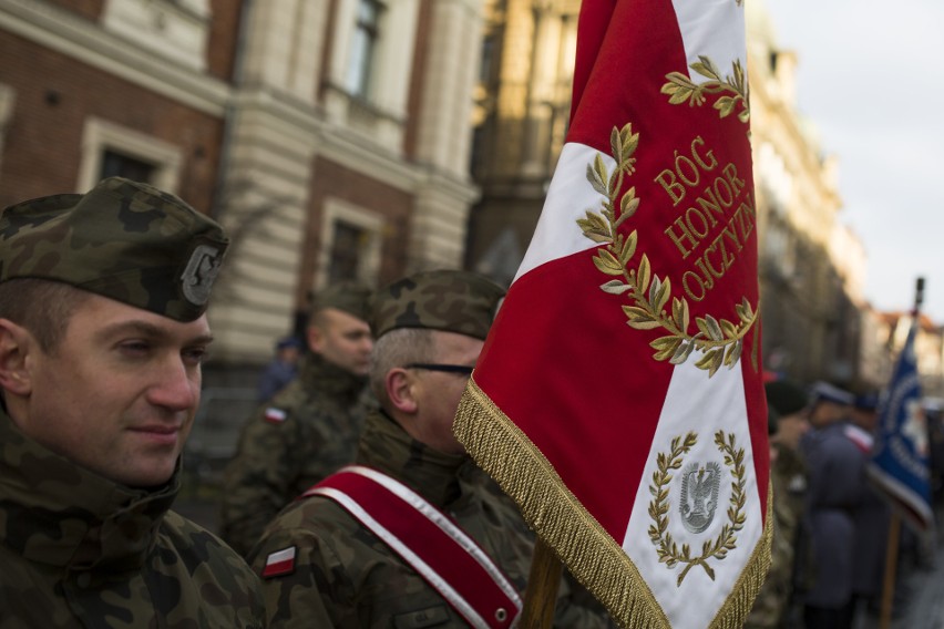 Święto Niepodległości 2017 na placu Matejki w Krakowie