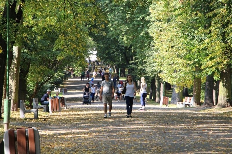 Park Planty. Mieszkańcy korzystają z ostatnich dni lata (zdjęcia, wideo)