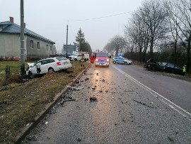 Wypadek na skrzyżowaniu w Szczuczynie