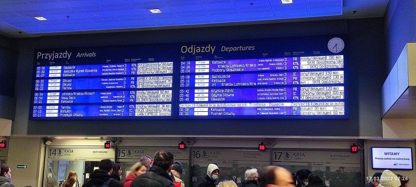 Wielka awaria na kolei w całej Polsce. Duże opóźnienia pociągów, odwołane kursy