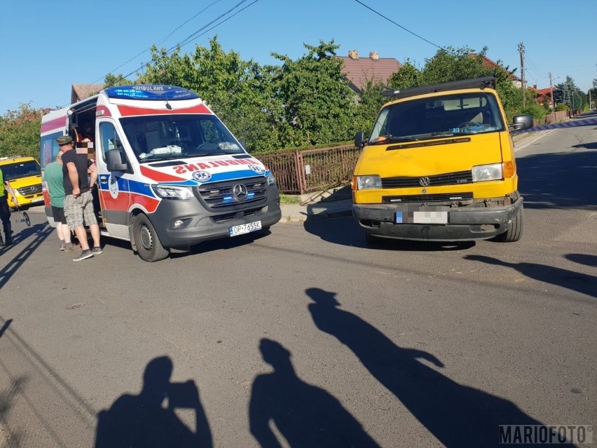 Wypadek na Lipcowej w Opolu-Chmielowicach. Volkswagen zderzył się z motocyklem 