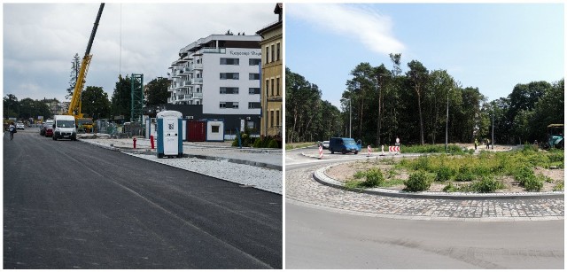 W najbliższy wtorek drogowcy zamkną fragment Szosy Chełmińskiej i otworzą nowy odcinek ulicy Polnej**zdjęcia Szosy Chełmińskiej pochodzą z września, a Polnej z lipca