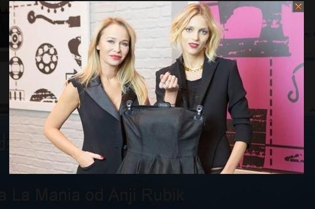 Anja Rubik przekazała suknię marki La Mania(fot. screen Allegro)