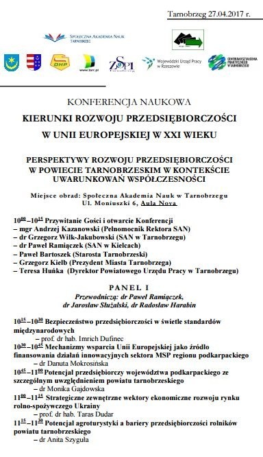 Naukowa konferencja w Tarnobrzegu