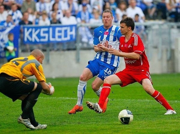 Mateusz Bąk stanie w bramce podczas meczu z Ruchem