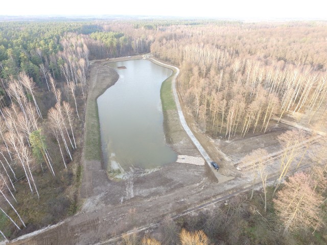 Nowy zbiornik w leśnictwie Nowa Wieś