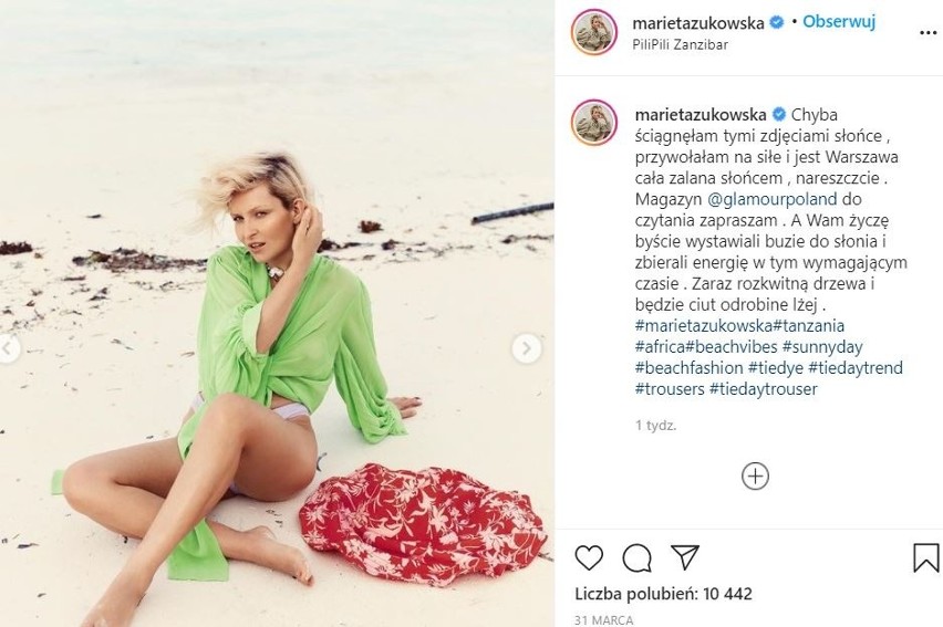 Marieta Żukowska i jej biust pod kusą marynarką. Aktorka odsłoniła garderoby ZDJĘCIA 3.06.2023