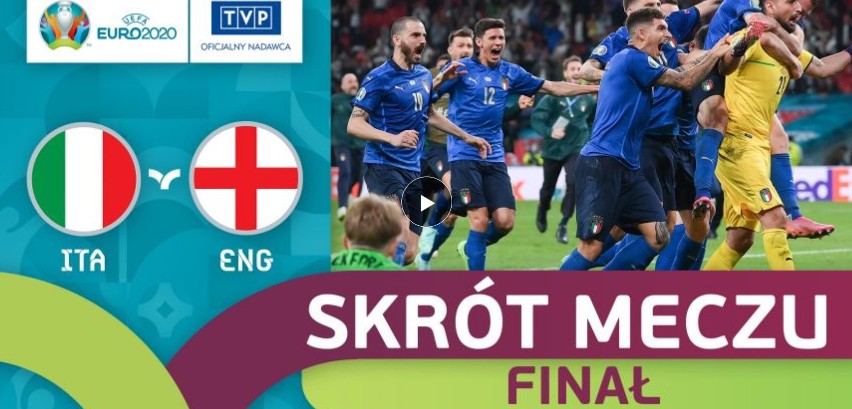 Euro 2020. Skrót finału Włochy - Anglia 1:1, 3:2 k. [WIDEO]