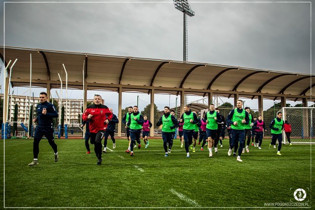 Trening podczas obozu piłkarzy Pogoni Szczecin