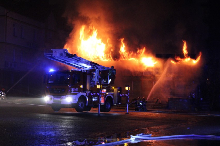 Pożar dworca PKS w Olkuszu (1 stycznia 2023)