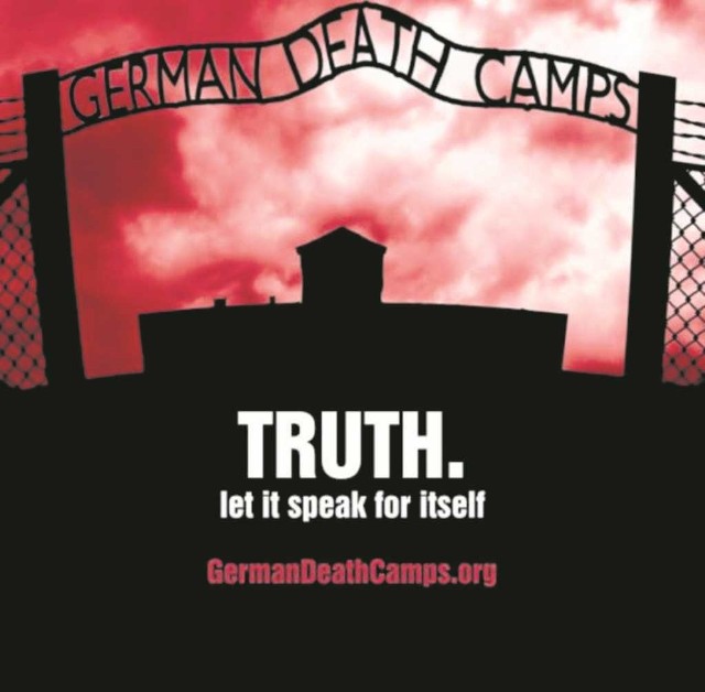 Grafiki wykorzystywane podczas akcji „#GermanDeathCamps”