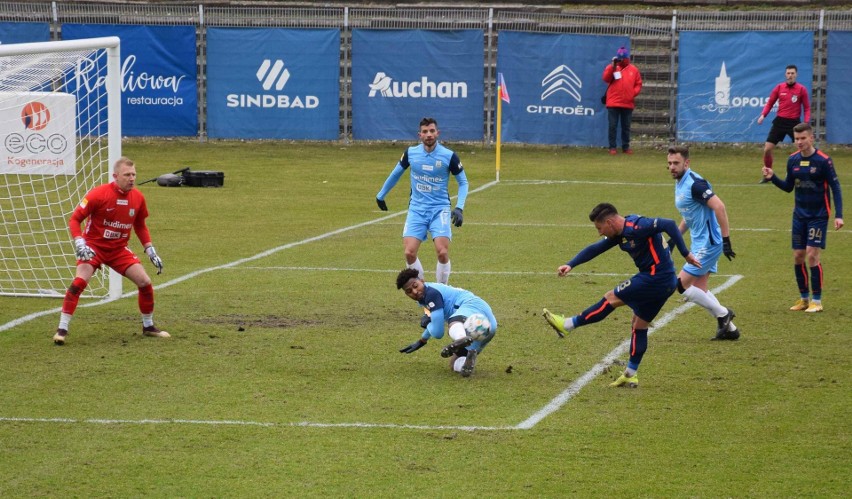 Tak padał gol dla Odry Opole na 1-1.