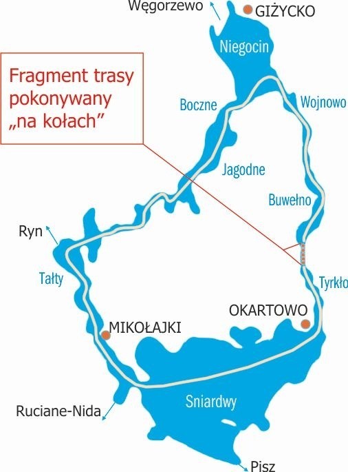 Pętla Mazurska wpisuje się w koncepcję budowy drogi wodnej łączącej mazurskie jeziora z Kanałem Augustowskim.