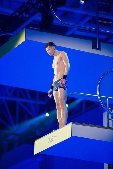 Andrzej Młynarczyk w "Celebrity Splash!" (fot. Polsat)