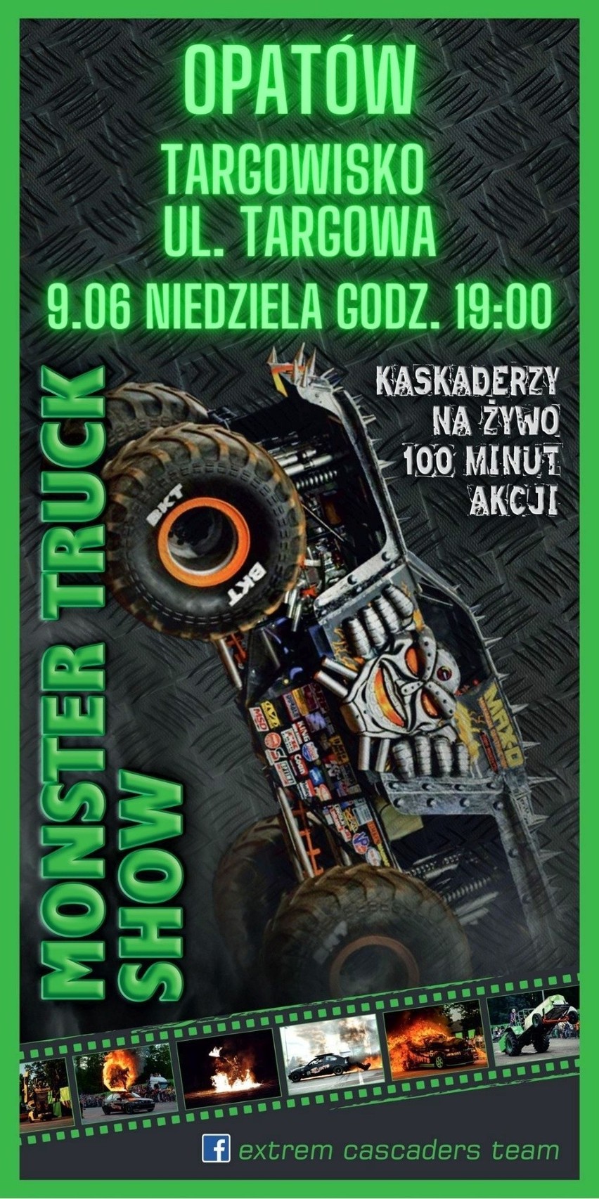 Monster Truck Show w Opatowie. Zobaczymy widowiskowe popisy kaskaderów