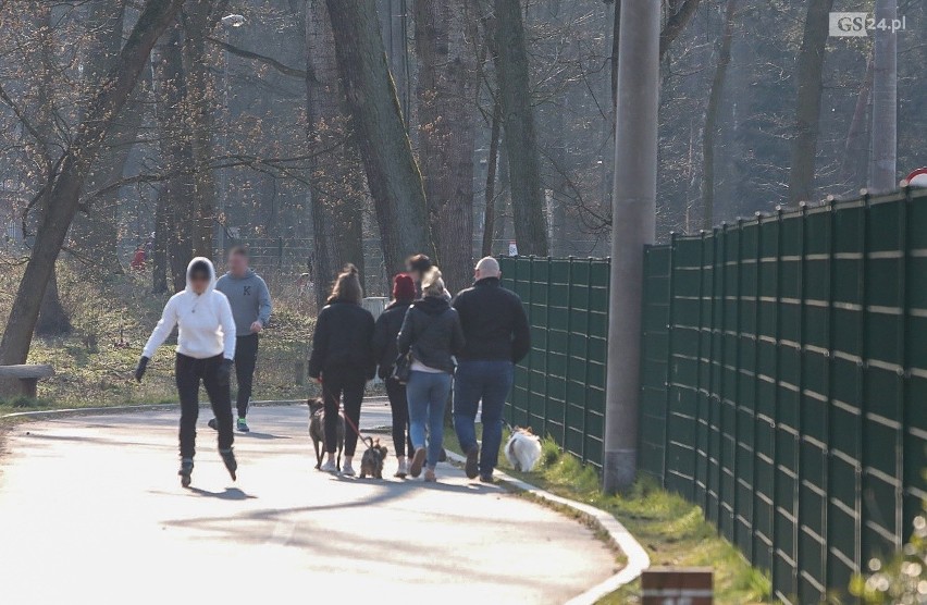 Szczecin w czasie epidemii. Spacerujących dużo mniej, ale nie wszędzie były pustki 