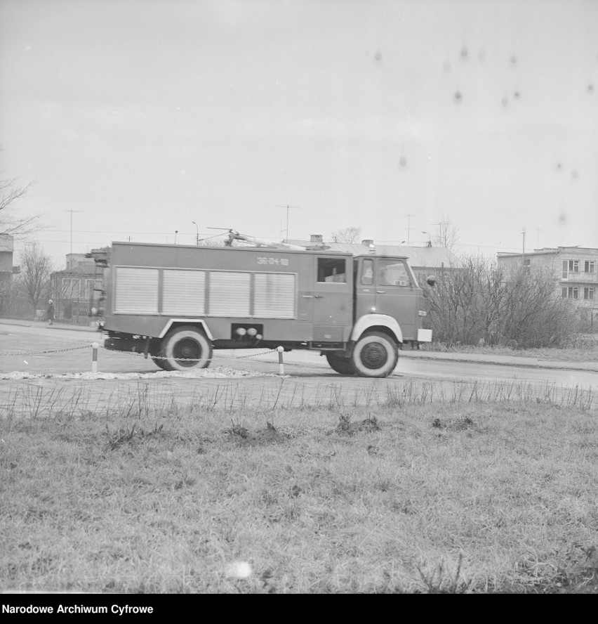 Straż pożarna w Siedlcach w 1978 roku, model star 244