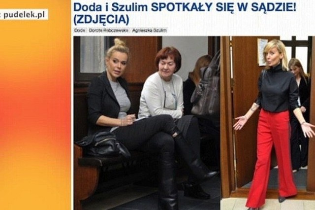 Doda i Agnieszka Szulim w sądzie (fot. Agencja TVN/x-news)