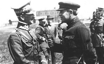 Symon Petlura i gen. Antoni Listowski wśród żołnierzy polskich – wyprawa kijowska, kwiecień 1920