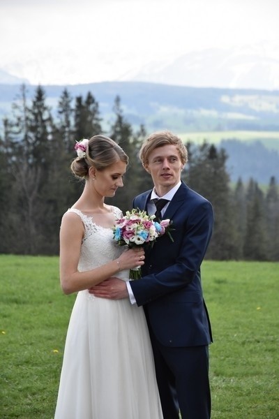 Marta i Dawid Kubacki w dniu ślubu