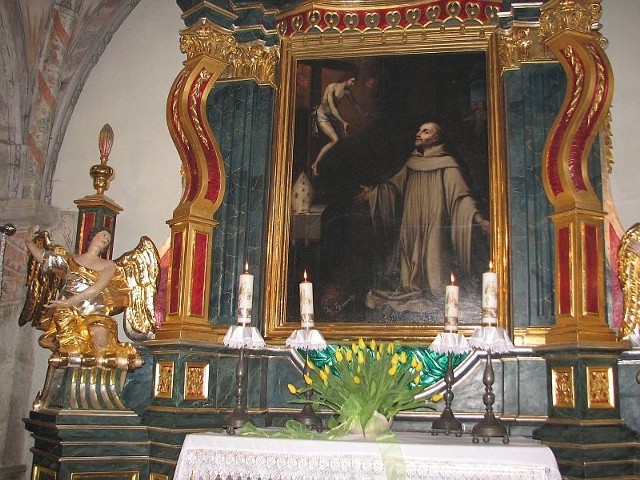 Tak po konserwacji wygląda ołtarz świętego Bernarda z Clairvaux.