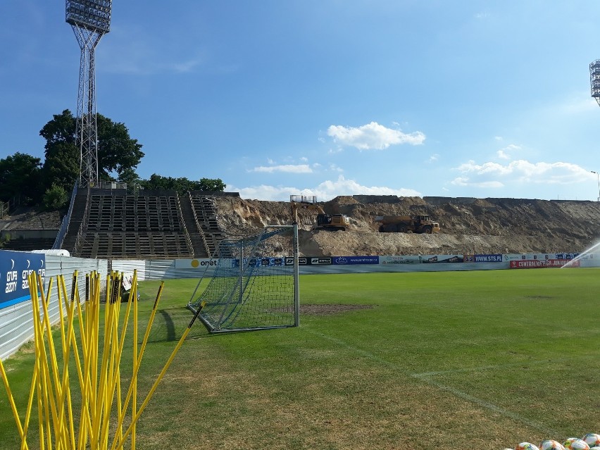 Budowa nowego stadionu Pogoni Szczecin - stan na 18 czerwca.