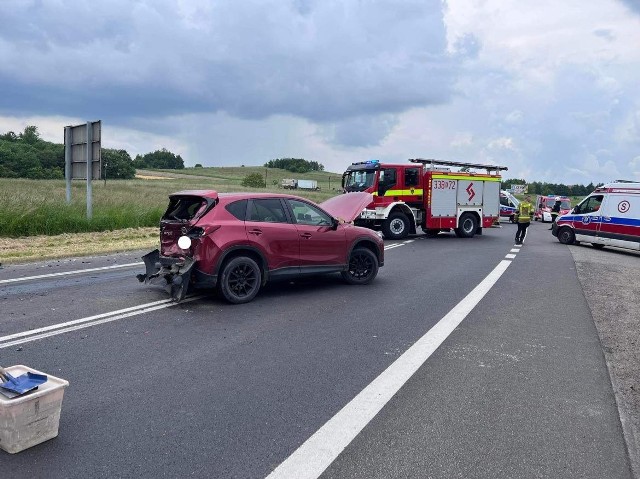 Wypadek w Czajowicach na trasie Kraków - Olkusz