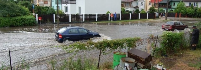 Zalana ulica w Suwałkach