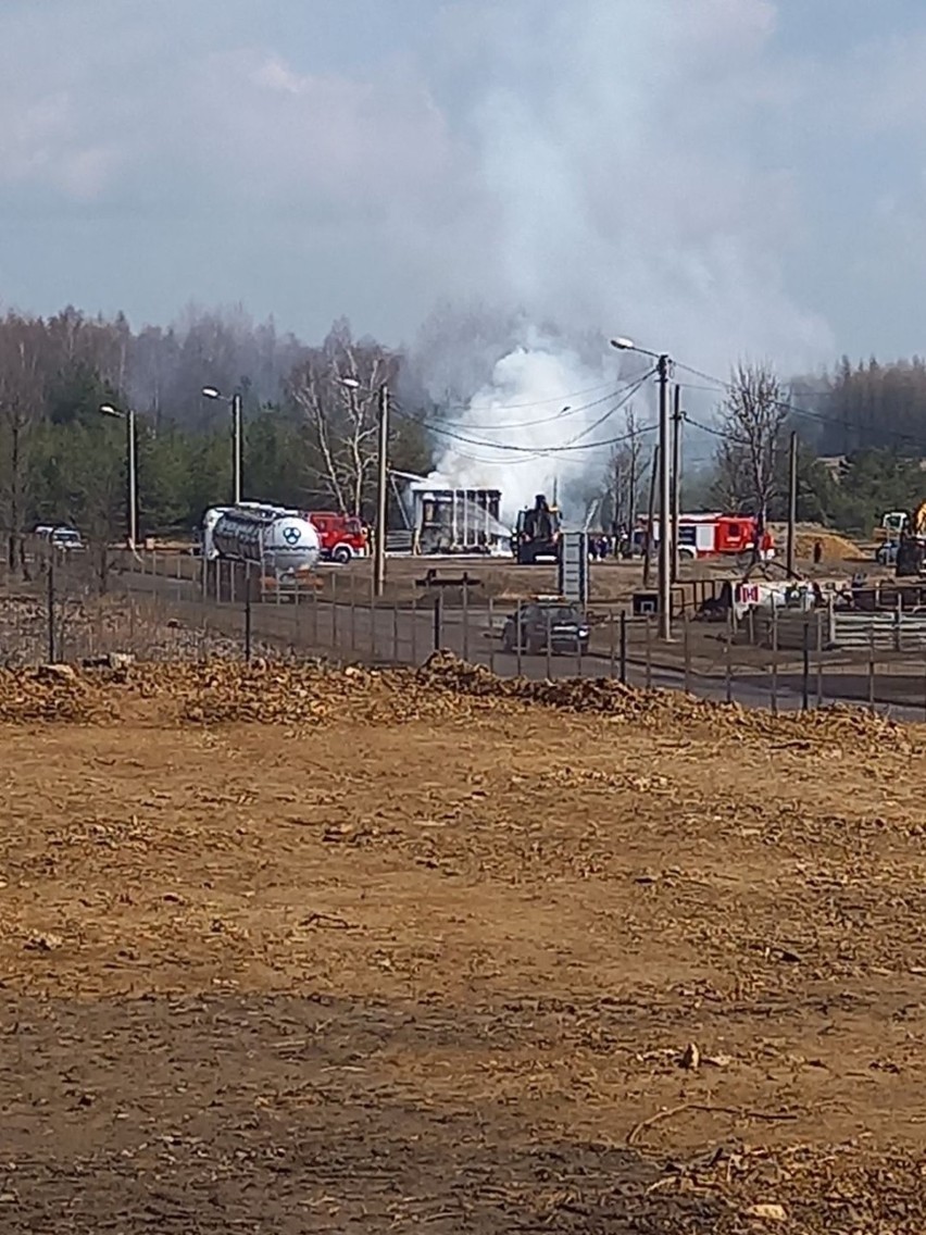 Pożar transformatora na terenie ZGH Bolesław