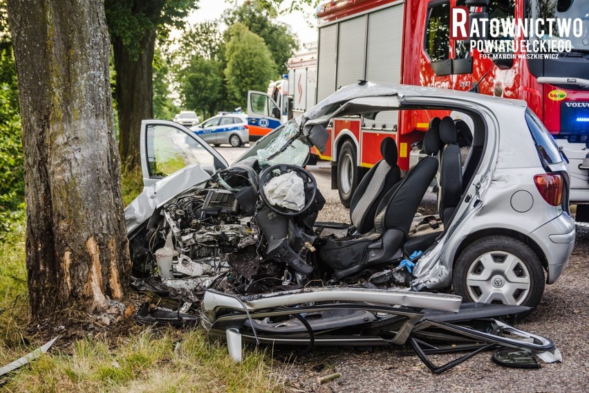 Tragiczny wypadek na trasie Kopijki - Zawady Ełckie. 39-latek zginął na miejscu (zdjęcia)