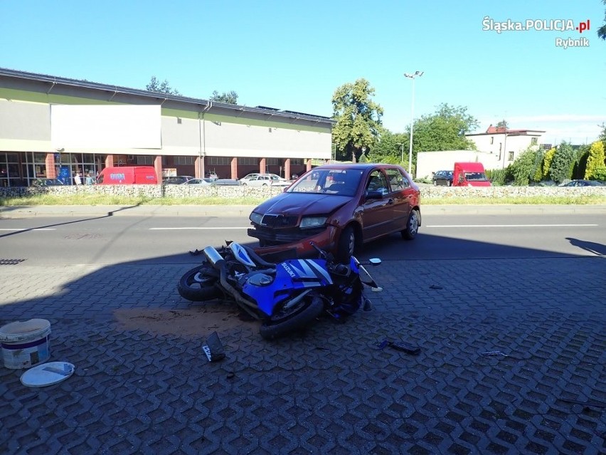 Rybnik: 24-letni motocyklista ranny po zderzeniu z...