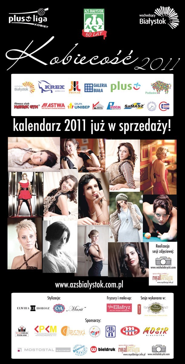 Tak wygląda promocyjna ulotka kalendarza AZS-u Białystok na 2011 rok