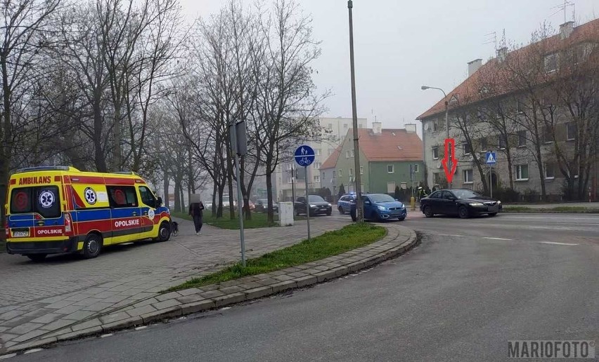 Wypadek na przejściu dla pieszych na ul. Ozimskiej w Opolu.