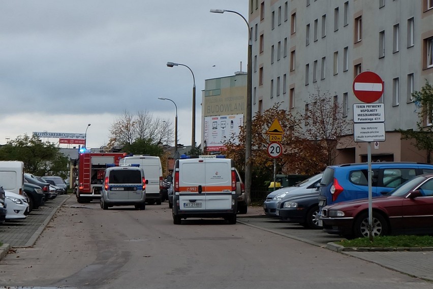 Pożar na Nowym Mieście. Palił się blok na skrzyżowaniu...