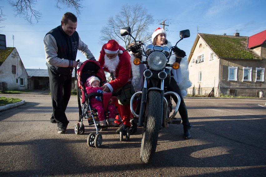 Mikołaje na motocyklach w Krępie Słupskiej (zdjęcia, wideo)