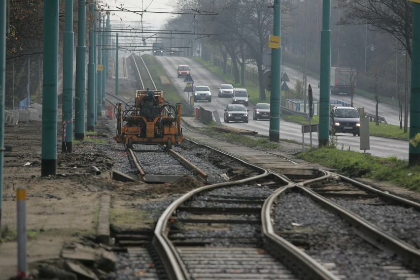 Remont torowiska na trasie Katowice - Chorzów