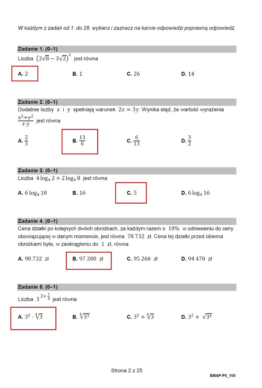 Matura 2022. Matematyka, poziom podstawowy. Arkusze CKE i odpowiedzi zadań maturalnych. Najtrudniejszy egzamin maturalny zakończony