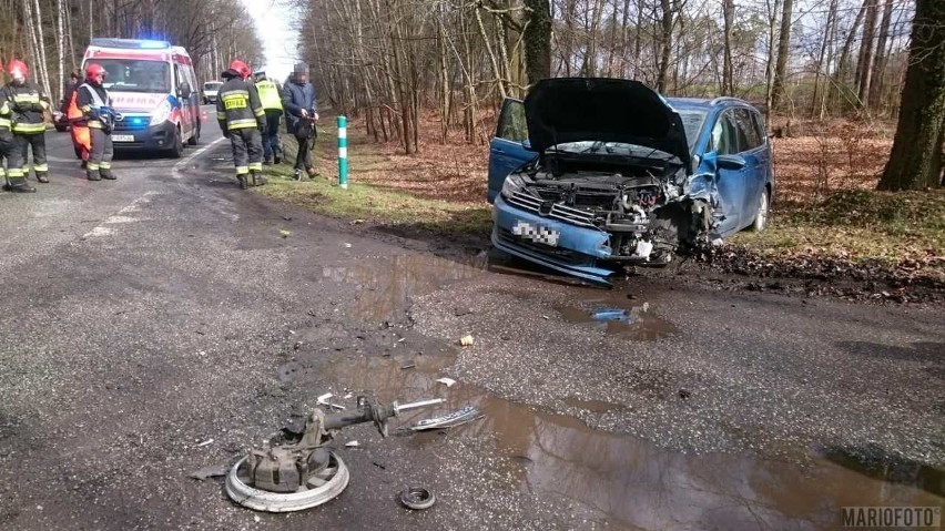 Na trasie Opole - Kluczbork zderzyły się trzy samochody.