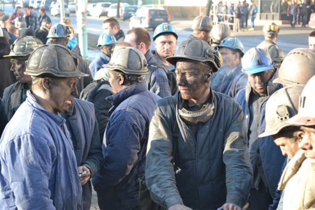Górnicy z kopalni Sośnica