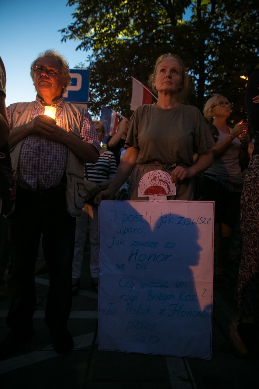 24 lipca 2017. Protest w obronie niezależności sądów na...