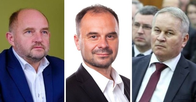 Marszałek Piotr Całbecki (PO), Radny Adam Banaszak (PiS) oraz Przedsiębiorca Marek Hildebrandt (PiS).