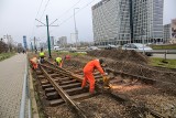 Inwestycje Tramwajów Śląskich w Katowicach. Raport z placu budowy. Zdjęcia