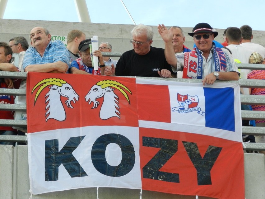 Kibice na meczu Podbeskidzie Bielsko-Biała - Pogoń Szczecin...