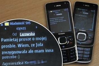 Dowodem w śledztwie były m.in. sms-y z nazwiskami dwóch osób.