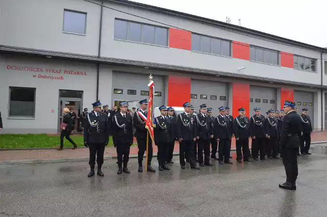 Tak wygląda nowa strażnica OSP Dobczyce od frontu, czyli od ul. Jagiellońskiej